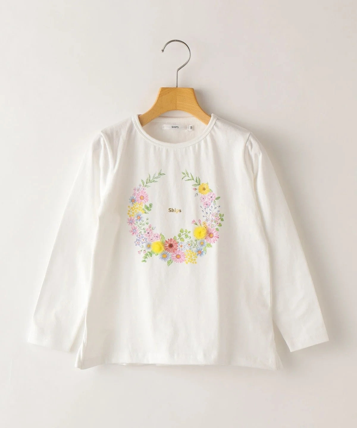 SHIPS KIDS:フラワー フリル 長袖 TEE(100〜130cm)
