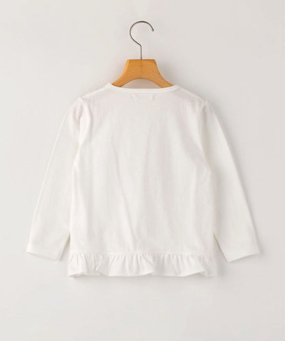 SHIPS KIDS:フラワー フリル 長袖 TEE(100〜130cm)