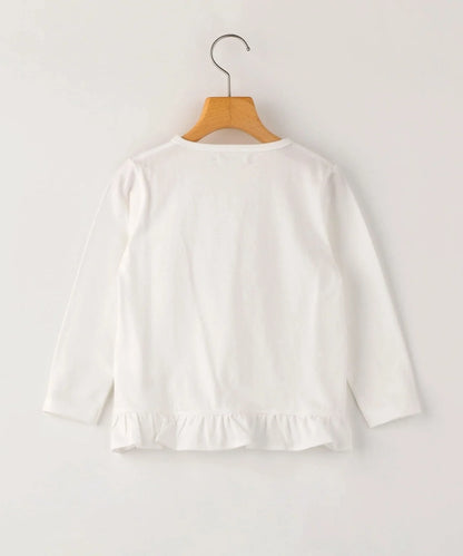 SHIPS KIDS:フラワー フリル 長袖 TEE(100〜130cm)