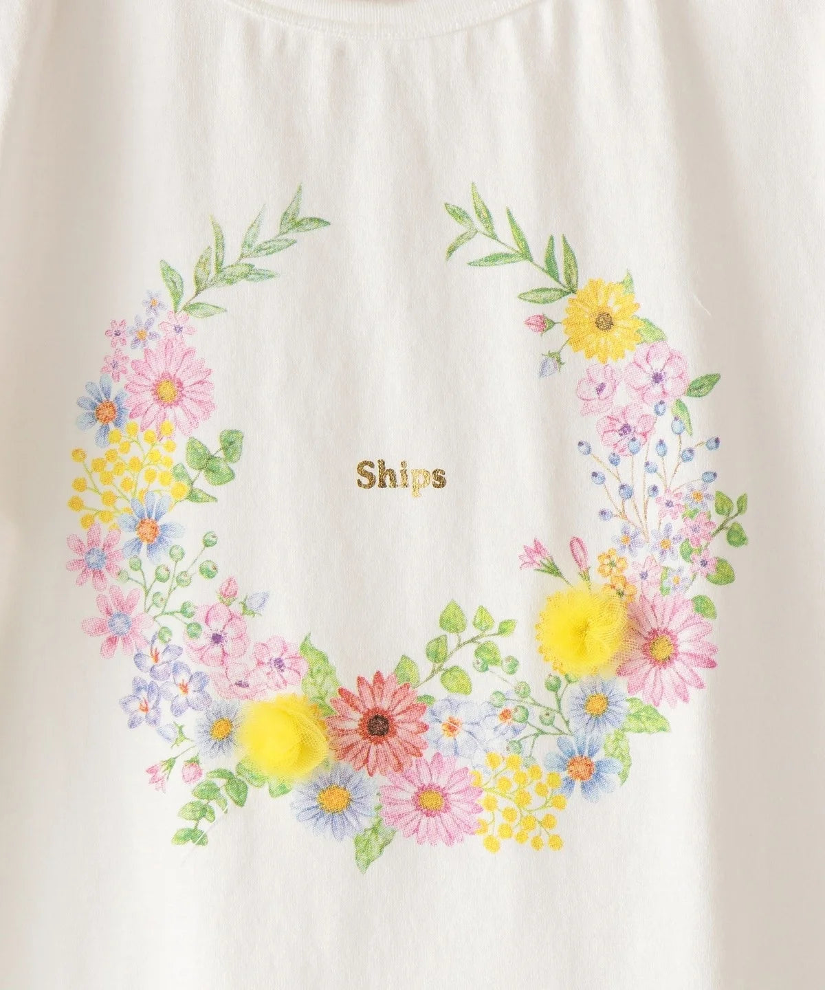 SHIPS KIDS:フラワー フリル 長袖 TEE(100〜130cm)