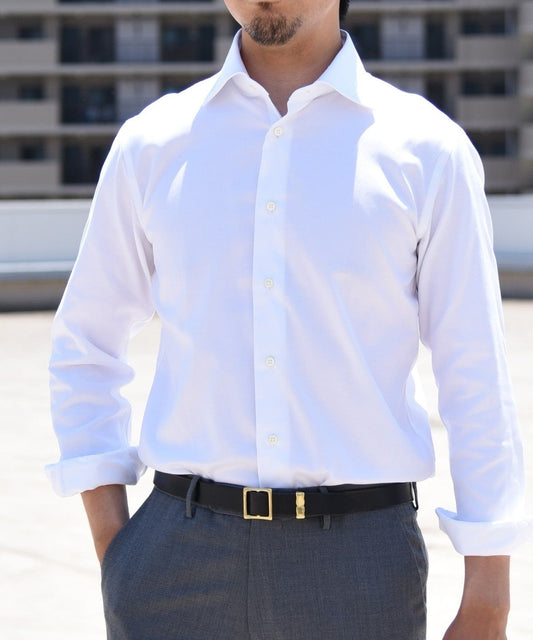 SHIPS: 【イージーアイロン】 オックスフォード ソリッド ワイドカラー シャツ