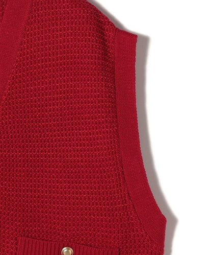 SHIPS Colors:〈手洗い可能〉ニット ツイード ベスト