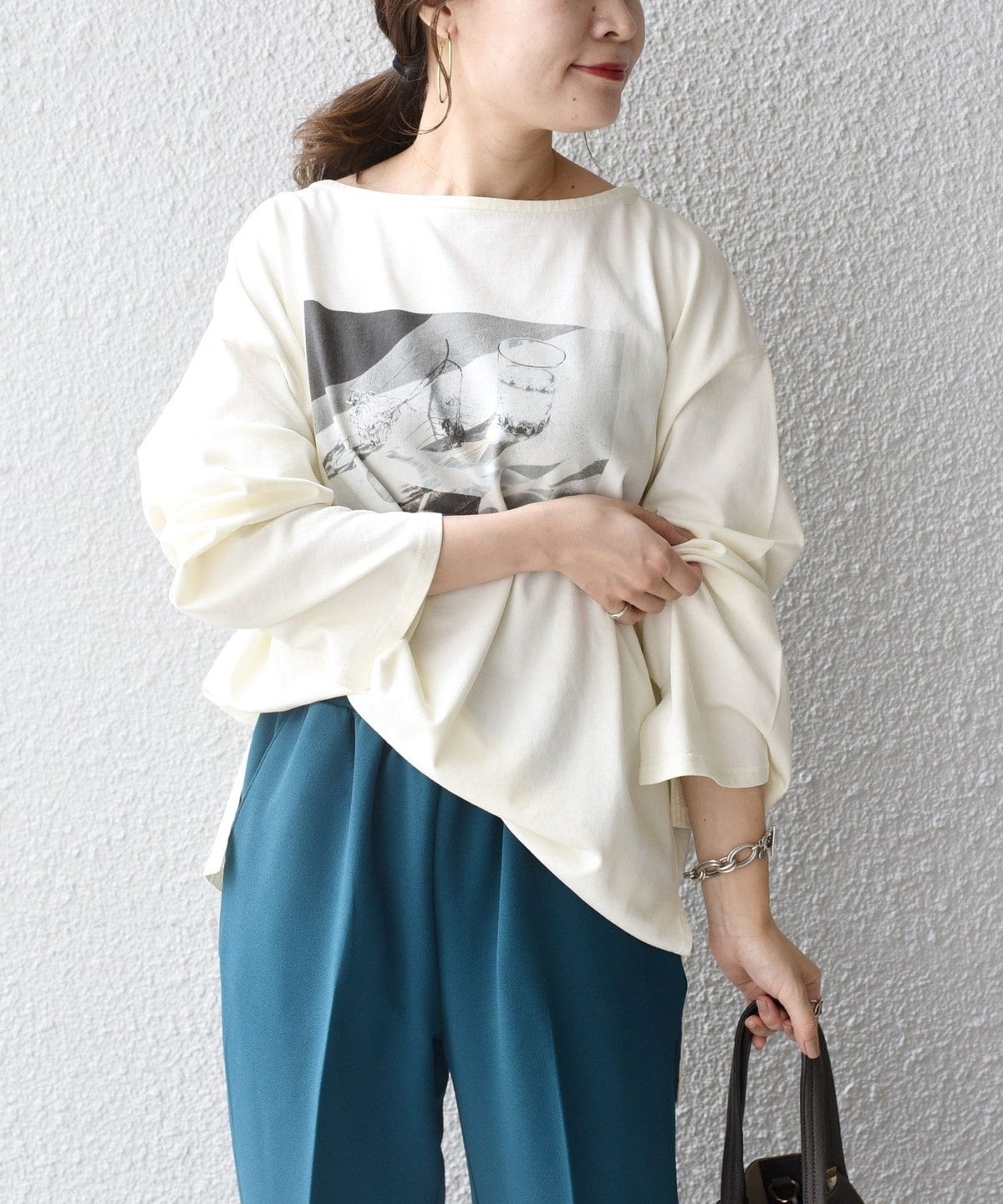 【WEB限定】スリットスリーブボートネックフォトTEE
