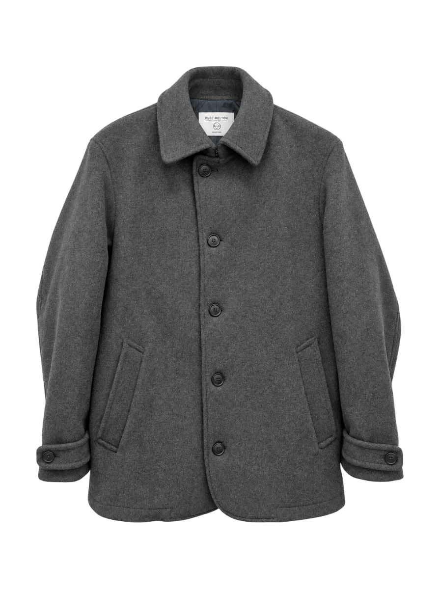 any:PURE MELTON SINGLE P-COAT
