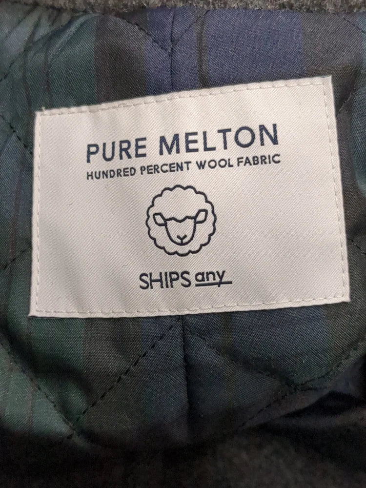 any:PURE MELTON SINGLE P-COAT