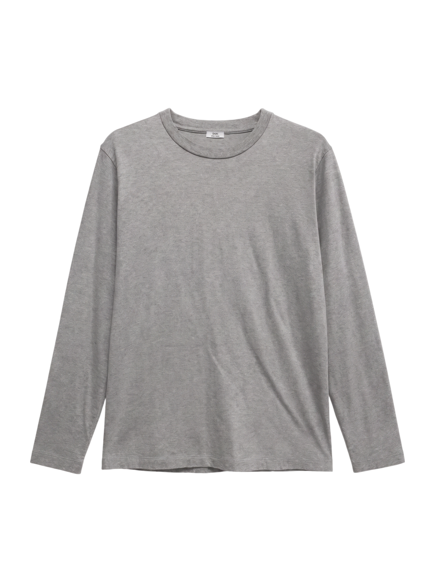 SHIPS: 抗菌・防臭 NANO-FINE(R) ハイゲージ クルーネック Tシャツ (ロンT)