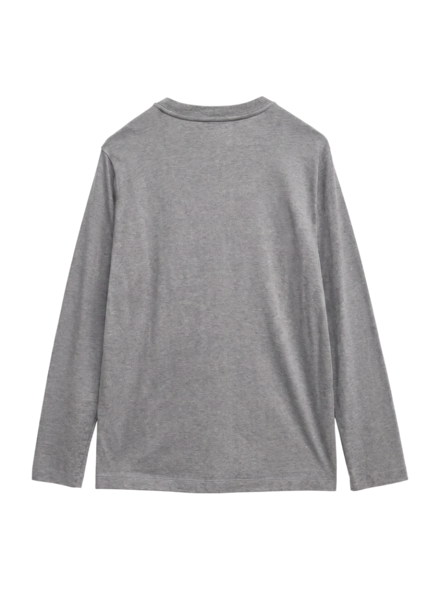 SHIPS: 抗菌・防臭 NANO-FINE(R) ハイゲージ クルーネック Tシャツ (ロンT)