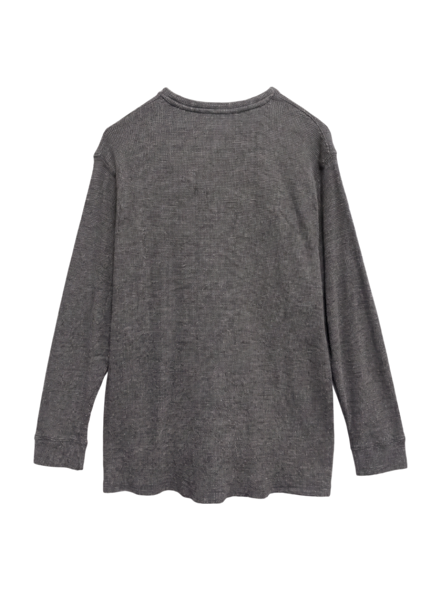 【WEB限定】SHIPS: ワッフル フェイクレイヤード クルーネック ロングスリーブ Tシャツ (ロンT)