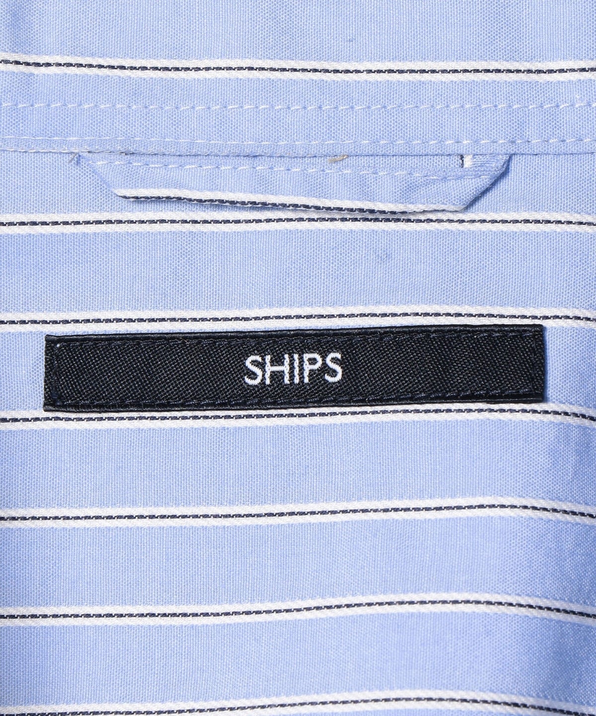 SHIPS: NEW ドビー ストライプ セミワイドカラー シャツ