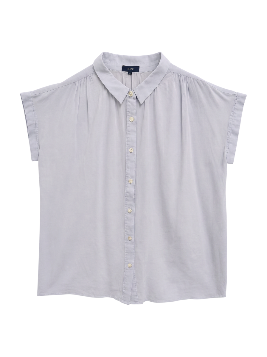 CTN/SLK GATHER BLOUSE