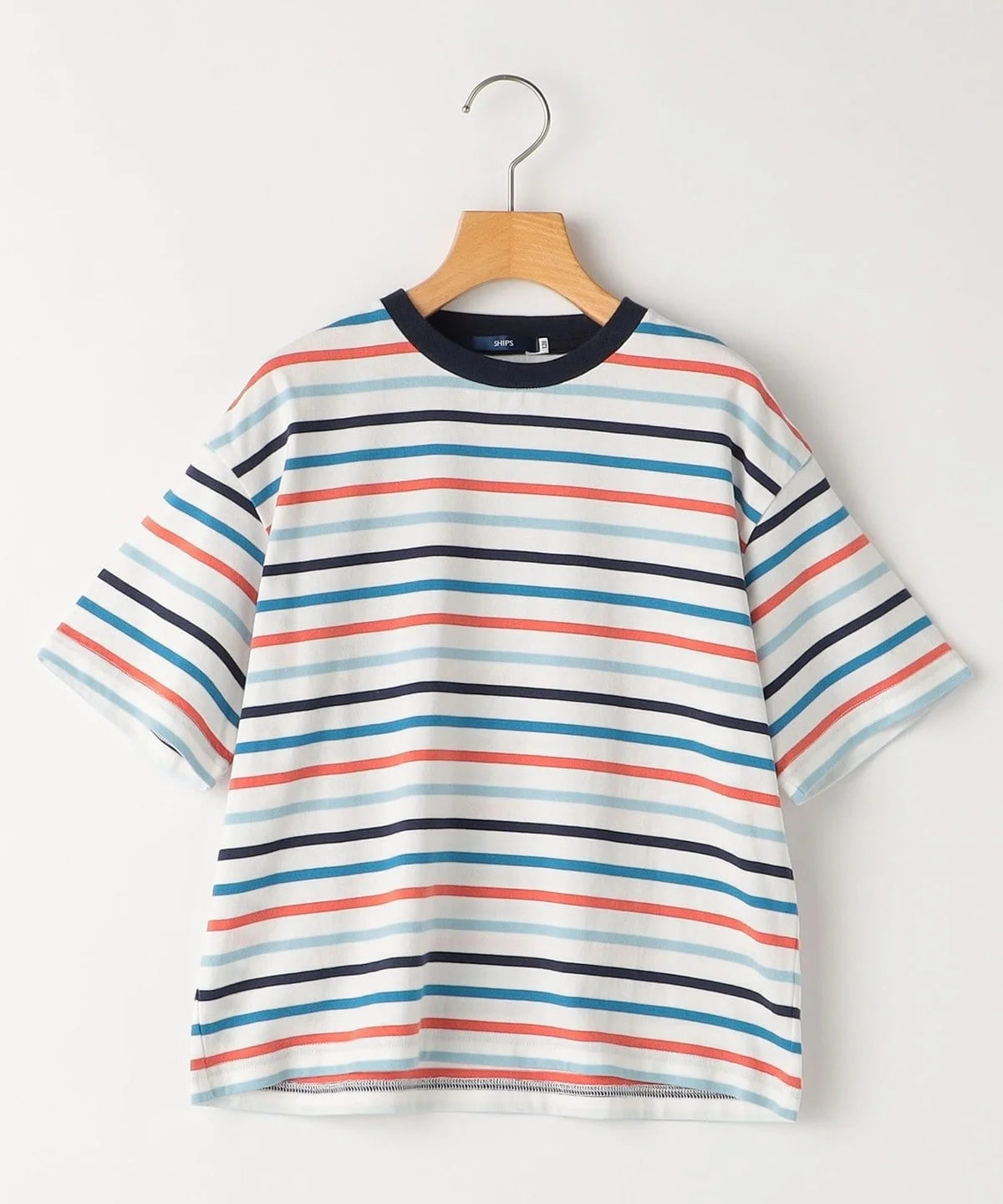 SHIPS KIDS:140〜160cm / オーガニック コットン ボーダー TEE