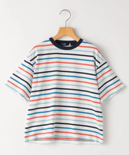 SHIPS KIDS:140〜160cm / オーガニック コットン ボーダー TEE