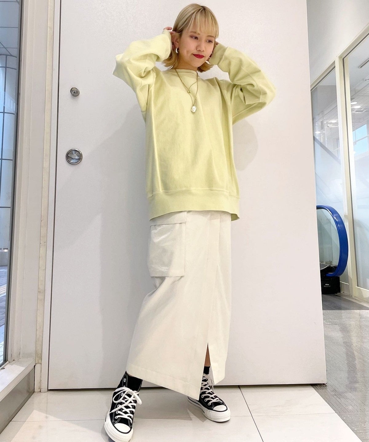 SHOP PRESSサテンラップスカート