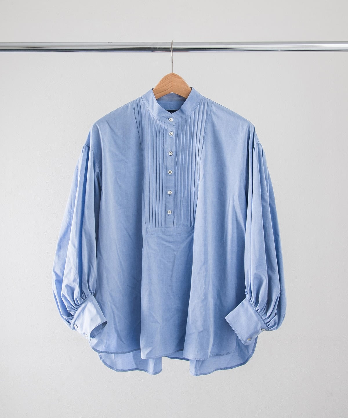 SHOP PRESSピンタックボリュームブラウス