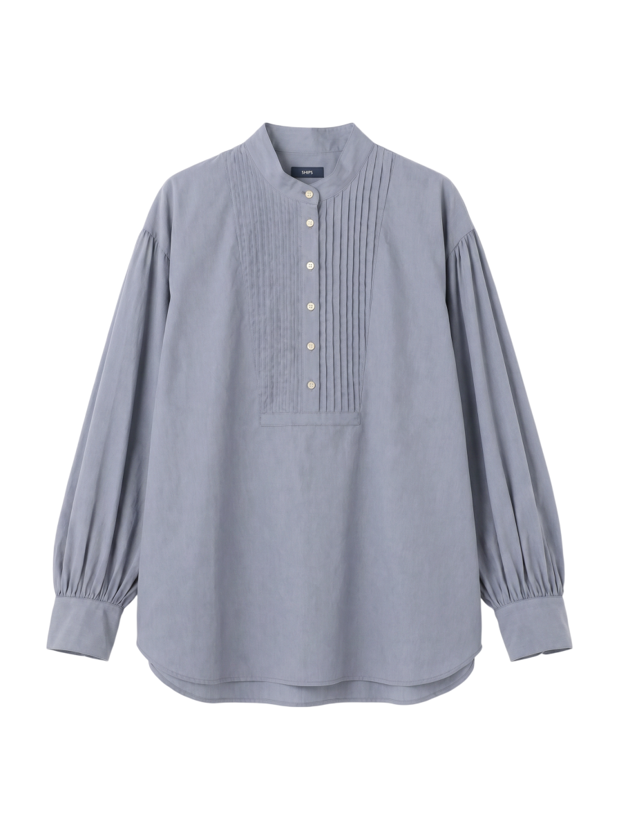 SHOP PRESSピンタックボリュームブラウス