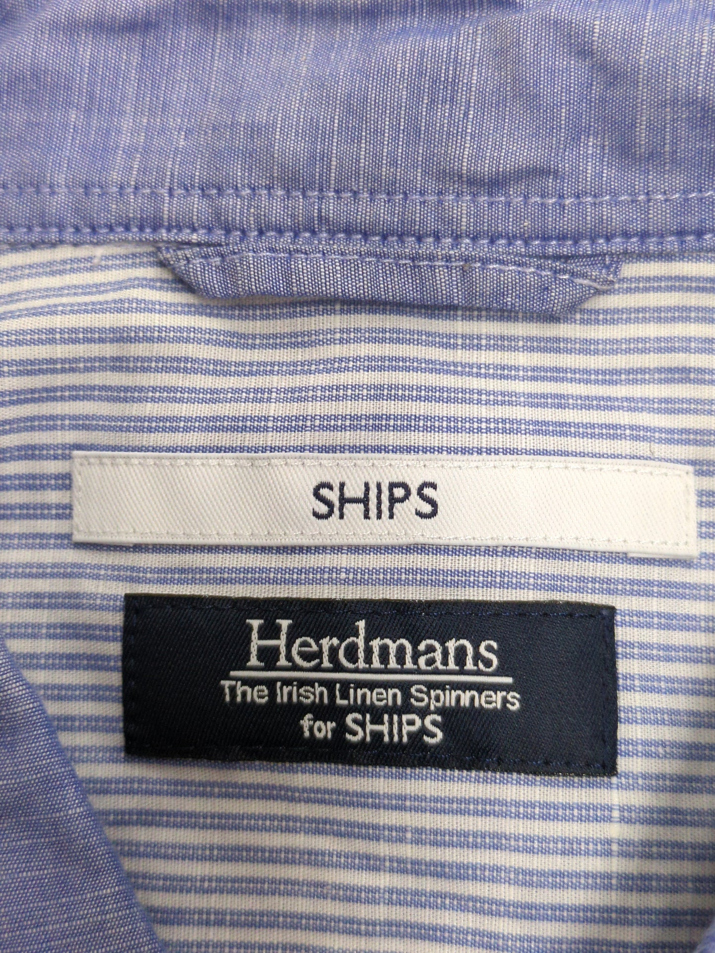 SHIPS: Herdmans(ハードマン) リネン/コットン 7スリーブ シャツ