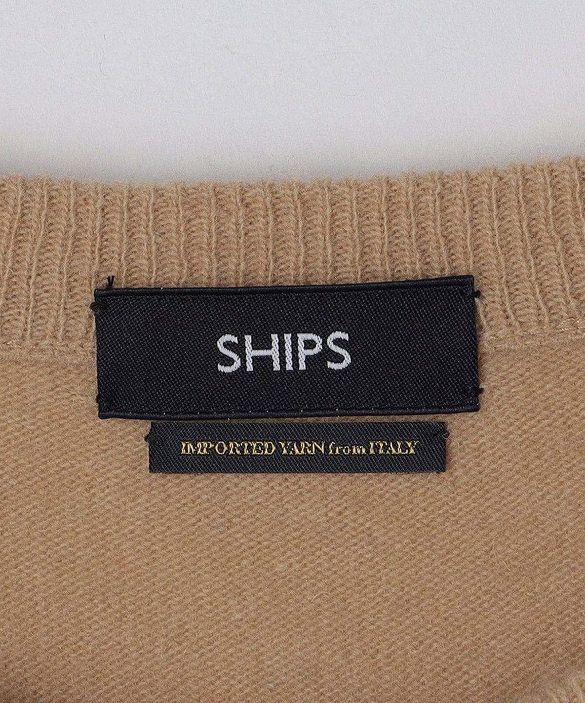 SHIPS: 12G イタリー ヤーン アーガイル クルーネック ニット プルオーバー