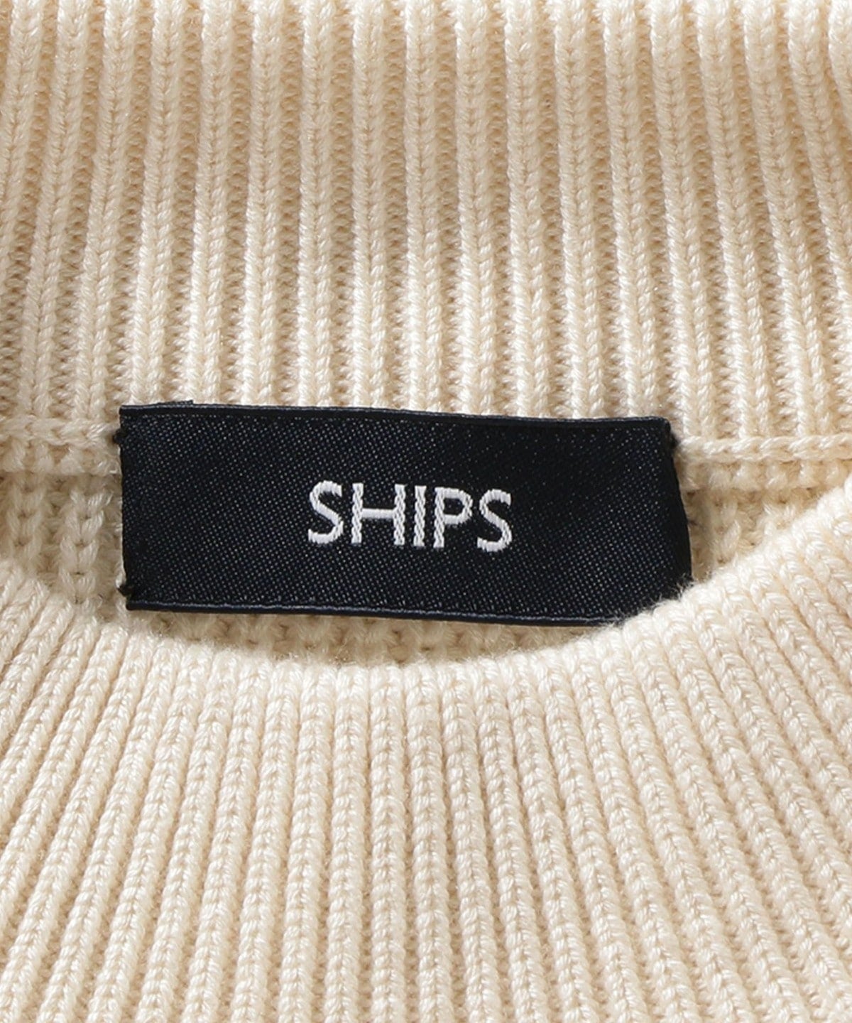 【WEB限定】SHIPS: 《洗えるニット》畦編み リラックスフィット モックネック プルオーバー