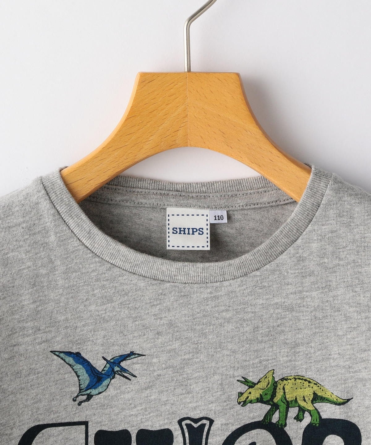 SHIPS KIDS:恐竜 ロゴ プリント TEE(100〜130cm)