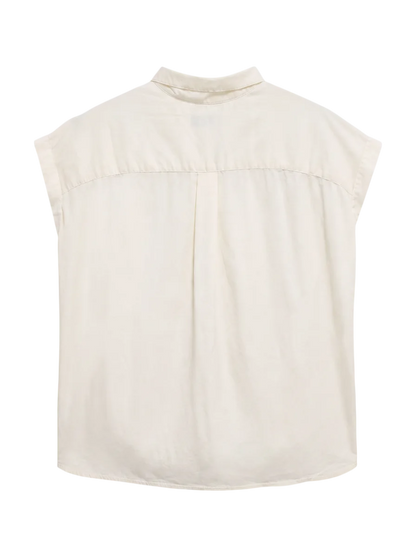 SHIPS:TENCEL TUCK S/S BL