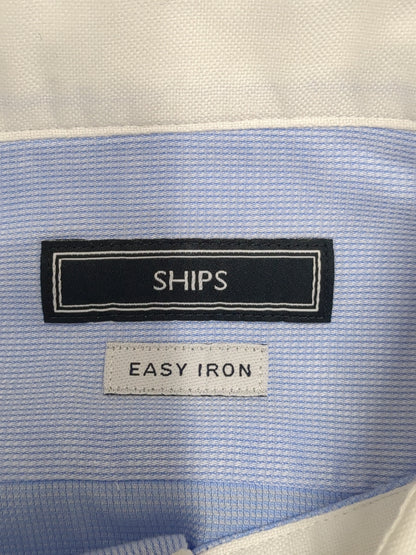 SHIPS: イージーアイロン ワイドカラー  クレリック シャツ