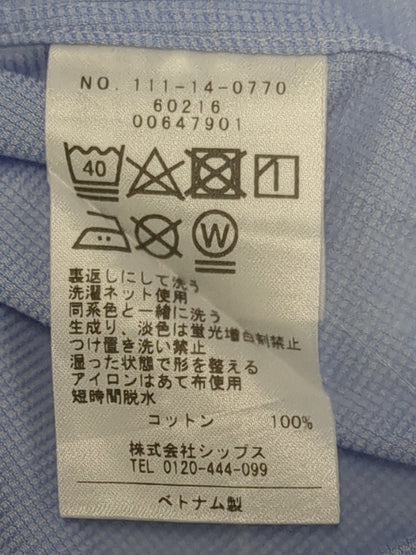 SHIPS: イージーアイロン ワイドカラー  クレリック シャツ
