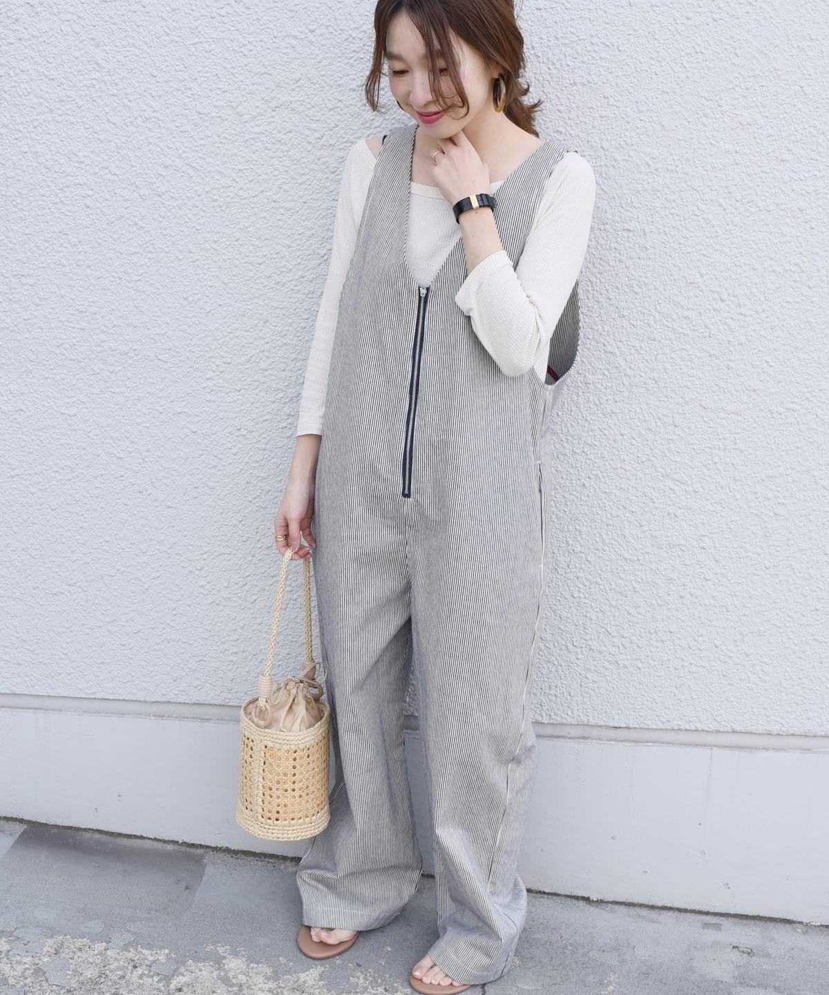 【SHIPS 別注】UNIVERSAL OVERALL ジップオーバーオール ヒッコリー