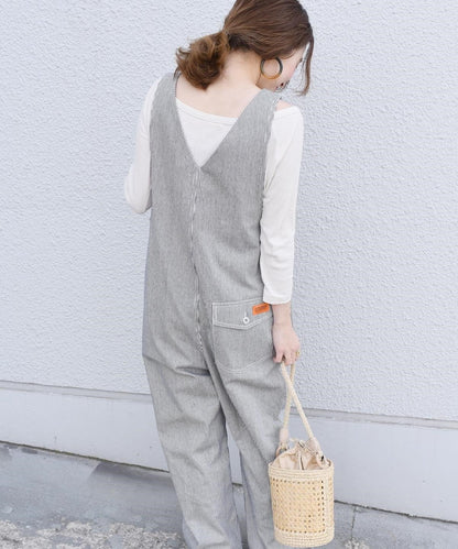 【SHIPS 別注】UNIVERSAL OVERALL ジップオーバーオール ヒッコリー