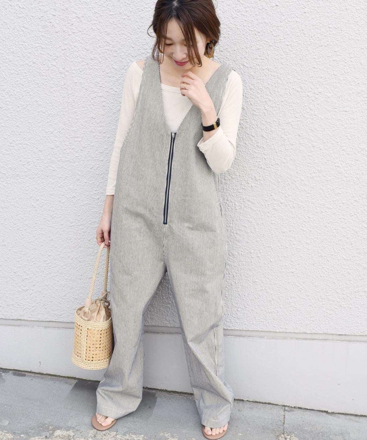 【SHIPS 別注】UNIVERSAL OVERALL ジップオーバーオール ヒッコリー