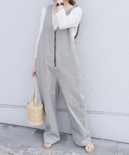 【SHIPS 別注】UNIVERSAL OVERALL ジップオーバーオール ヒッコリー