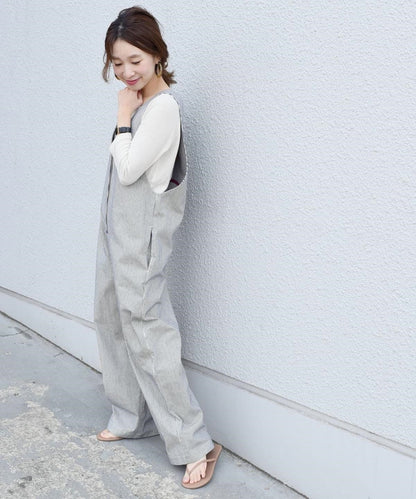 【SHIPS 別注】UNIVERSAL OVERALL ジップオーバーオール ヒッコリー