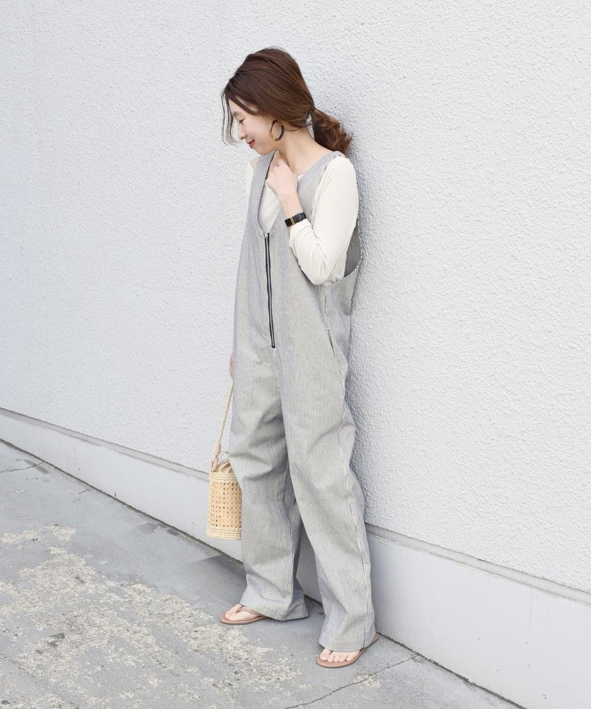 【SHIPS 別注】UNIVERSAL OVERALL ジップオーバーオール ヒッコリー