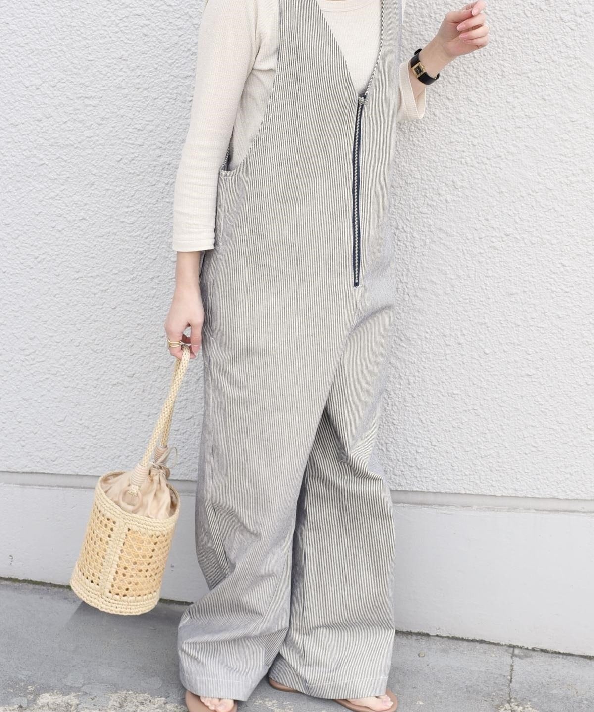 【SHIPS 別注】UNIVERSAL OVERALL ジップオーバーオール ヒッコリー
