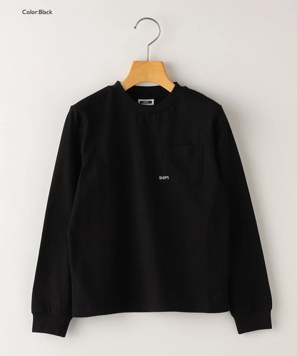【WEB限定】SHIPS KIDS:100〜160cm / ＜家族おそろい＞SHIPS マイクロロゴ ロングスリーブ TEE