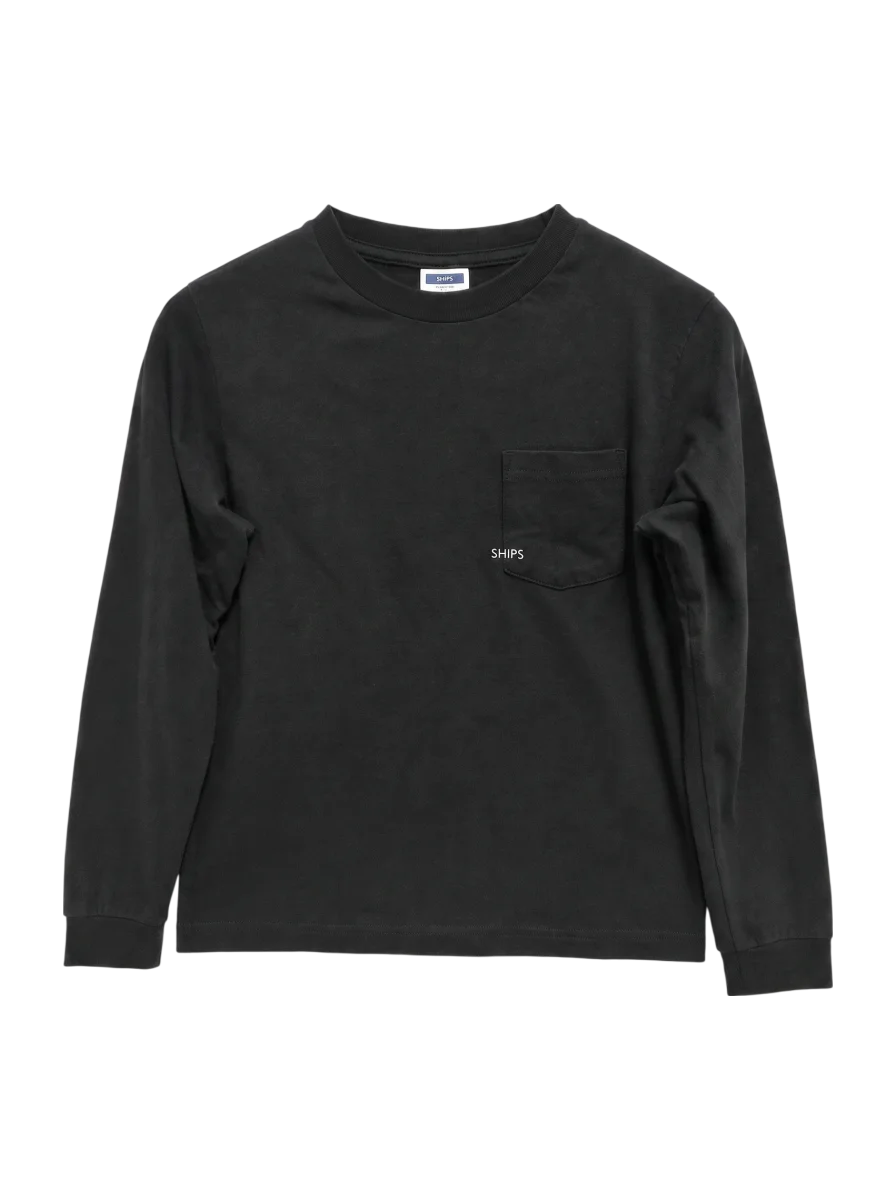 【WEB限定】SHIPS KIDS:100〜160cm / ＜家族おそろい＞SHIPS マイクロロゴ ロングスリーブ TEE