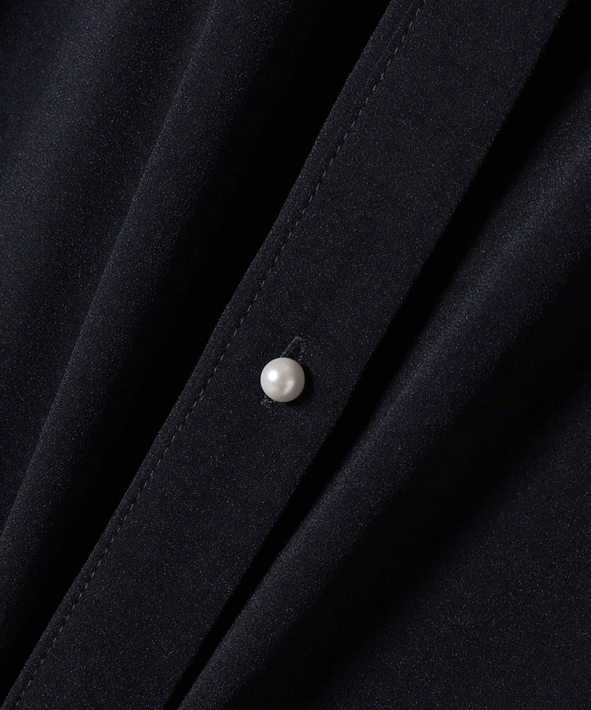 〈手洗い可能〉ストレッチ ジョーゼット ロング スリーブ プリーツ ワンピース