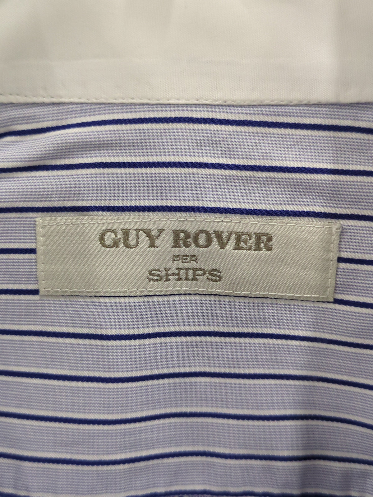 GUY ROVER: タブカラー マルチ ストライプ クレリックシャツ