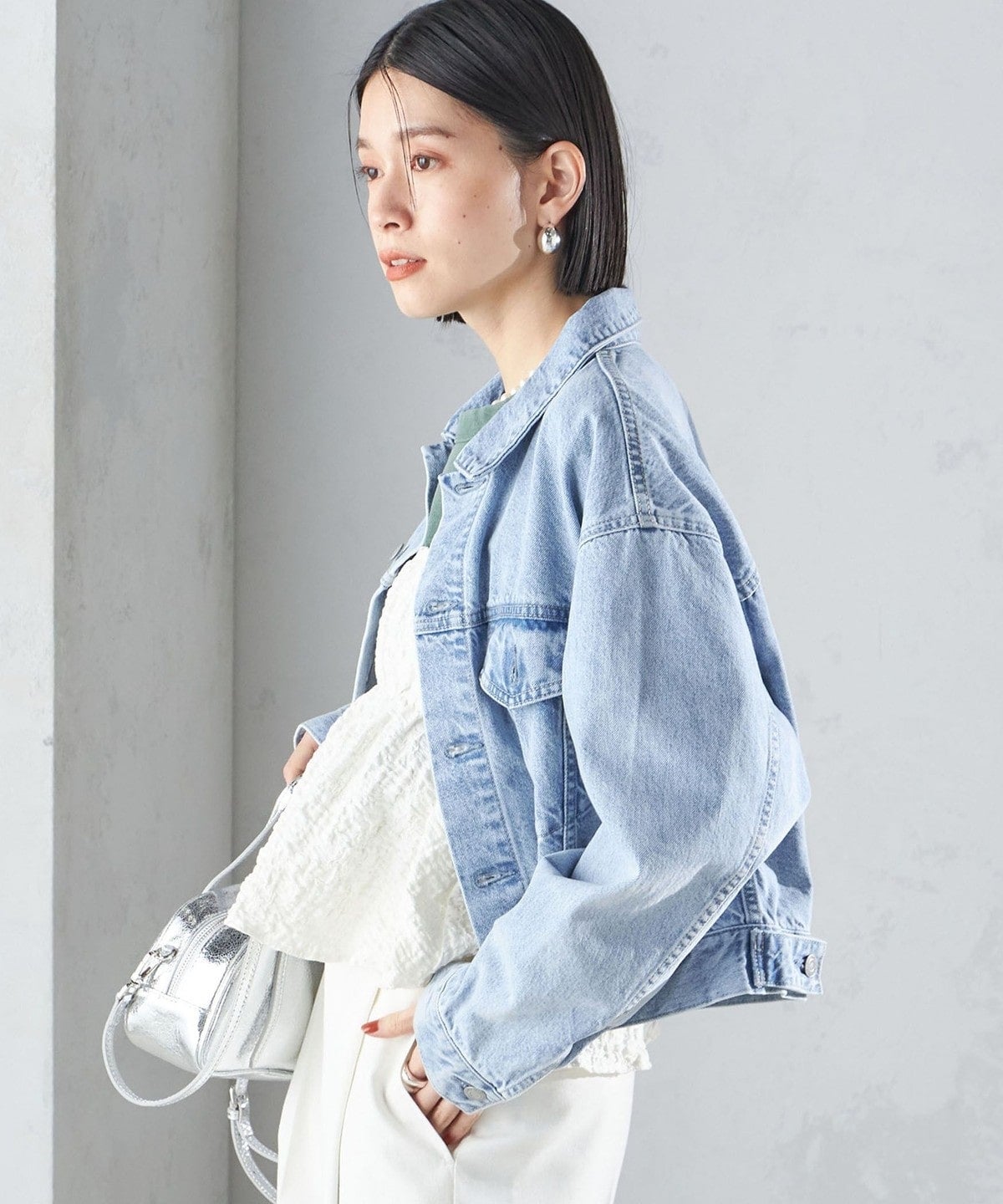 〈洗濯機可能〉クロップド デニム ジャケット 24SS