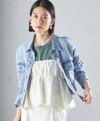〈洗濯機可能〉クロップド デニム ジャケット 24SS