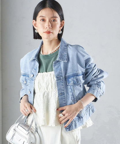 〈洗濯機可能〉クロップド デニム ジャケット 24SS