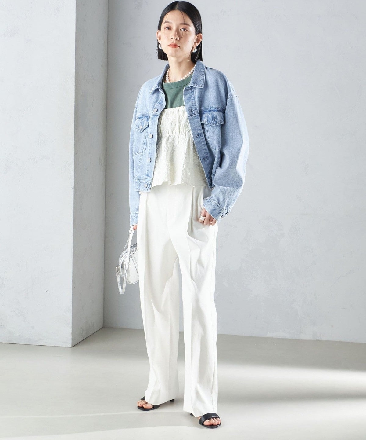〈洗濯機可能〉クロップド デニム ジャケット 24SS
