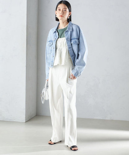 〈洗濯機可能〉クロップド デニム ジャケット 24SS