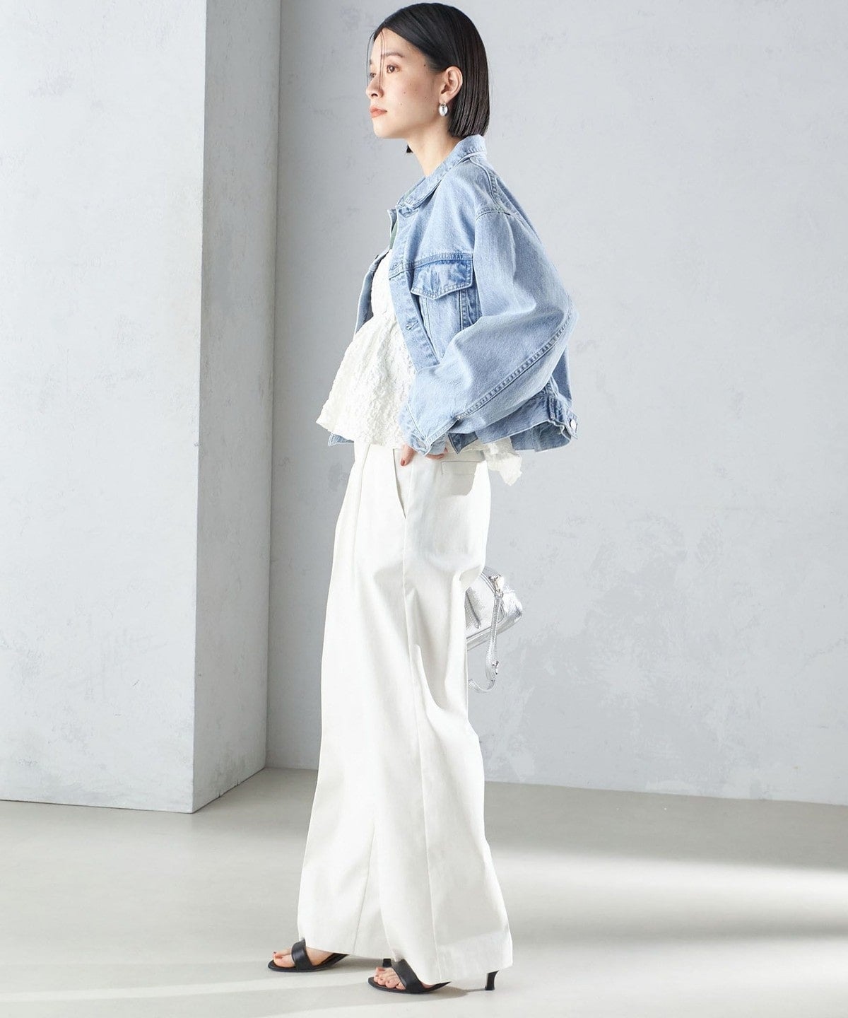 〈洗濯機可能〉クロップド デニム ジャケット 24SS