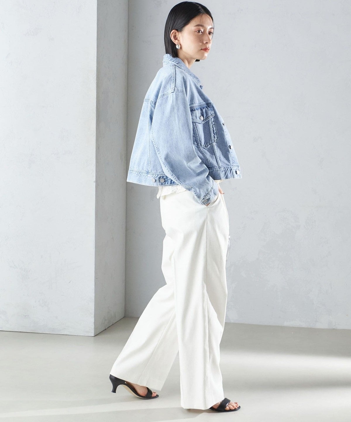 〈洗濯機可能〉クロップド デニム ジャケット 24SS