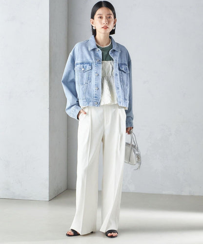〈洗濯機可能〉クロップド デニム ジャケット 24SS