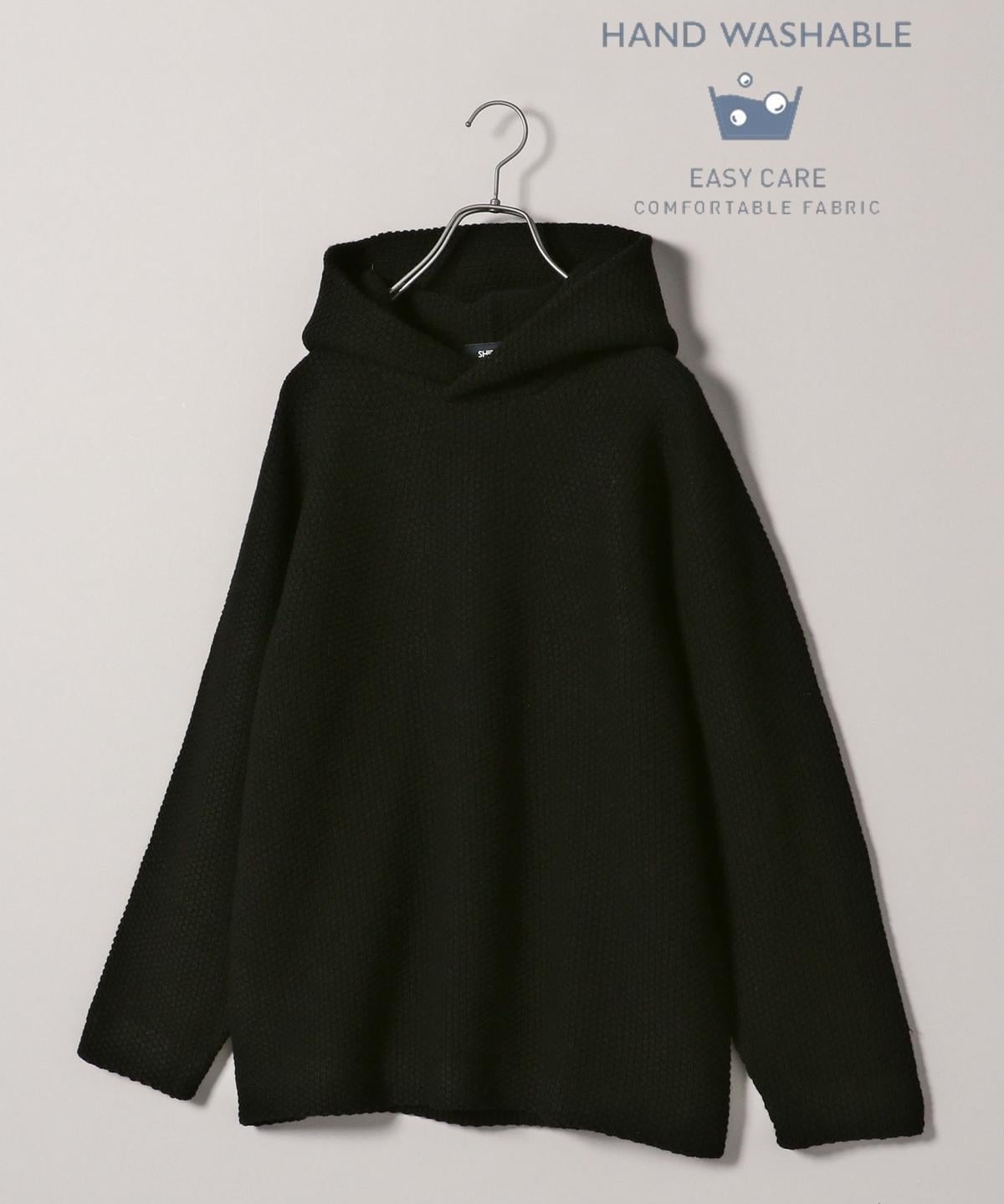 SHIPS: WHOLEGARMENT 球心編み カノコ プルオーバー パーカー