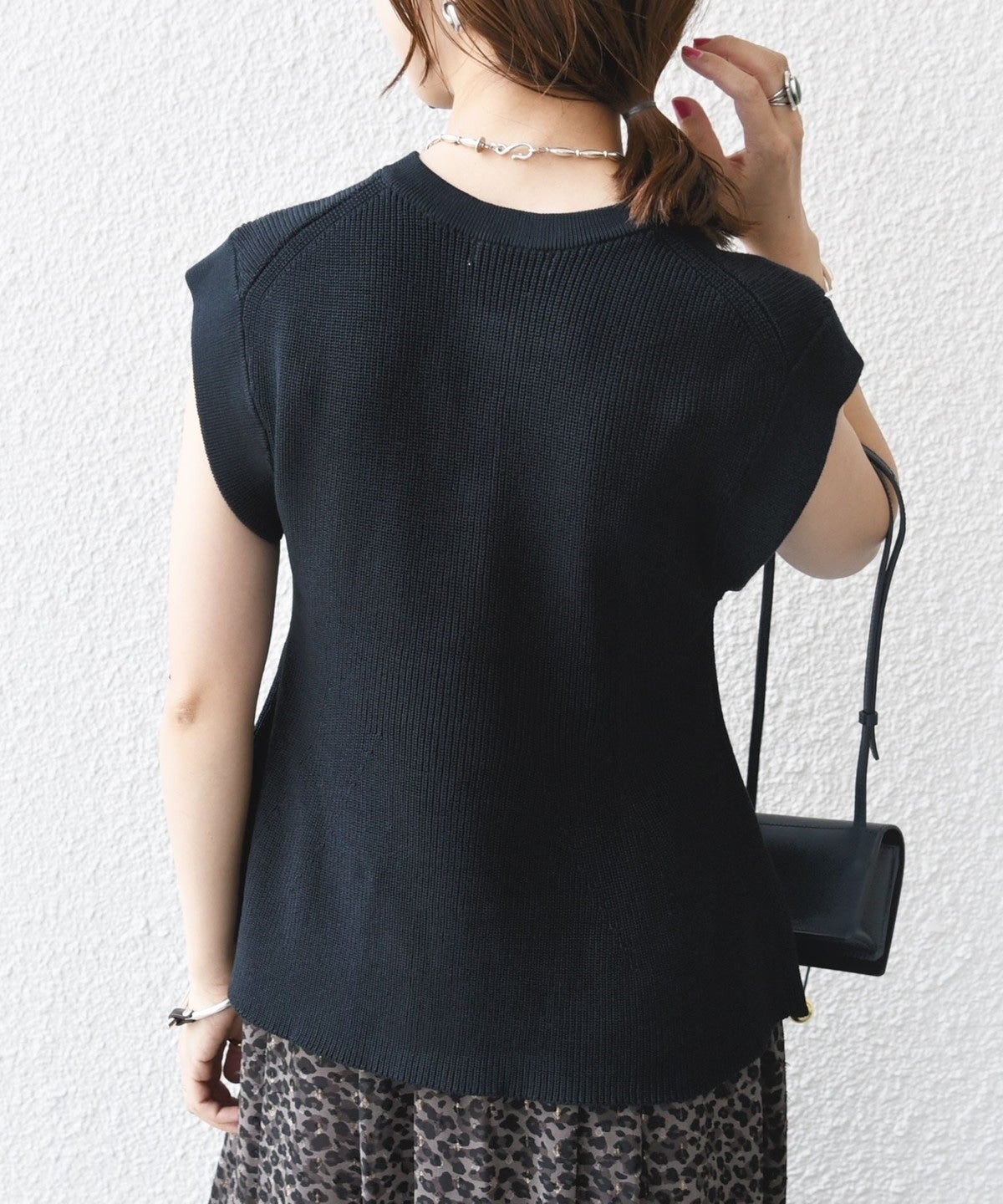 〈手洗い可能〉ギマ コットン Aライン シルエット ベスト