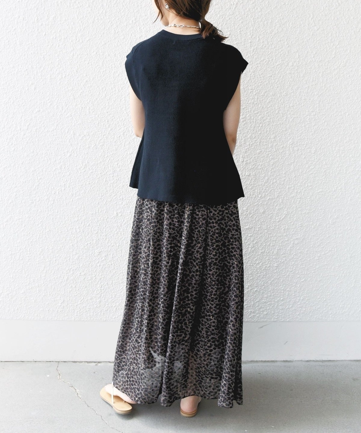 〈手洗い可能〉ギマ コットン Aライン シルエット ベスト