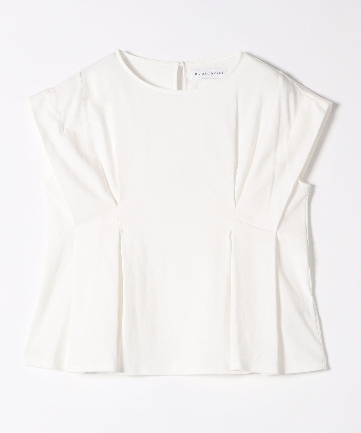 quaranciel:〈手洗い可能〉ウエストシェイプ フレンチスリーブ TEE