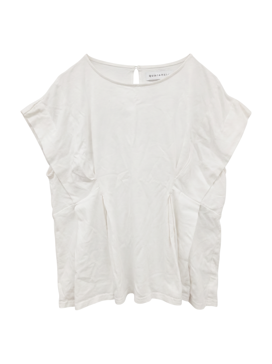 quaranciel:〈手洗い可能〉ウエストシェイプ フレンチスリーブ TEE
